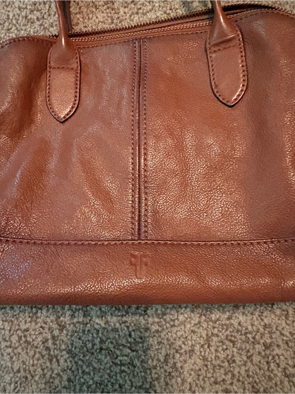 Frye Domed Melissa Satchel Bag with Gold Ring Accent - Picture 4 of 8